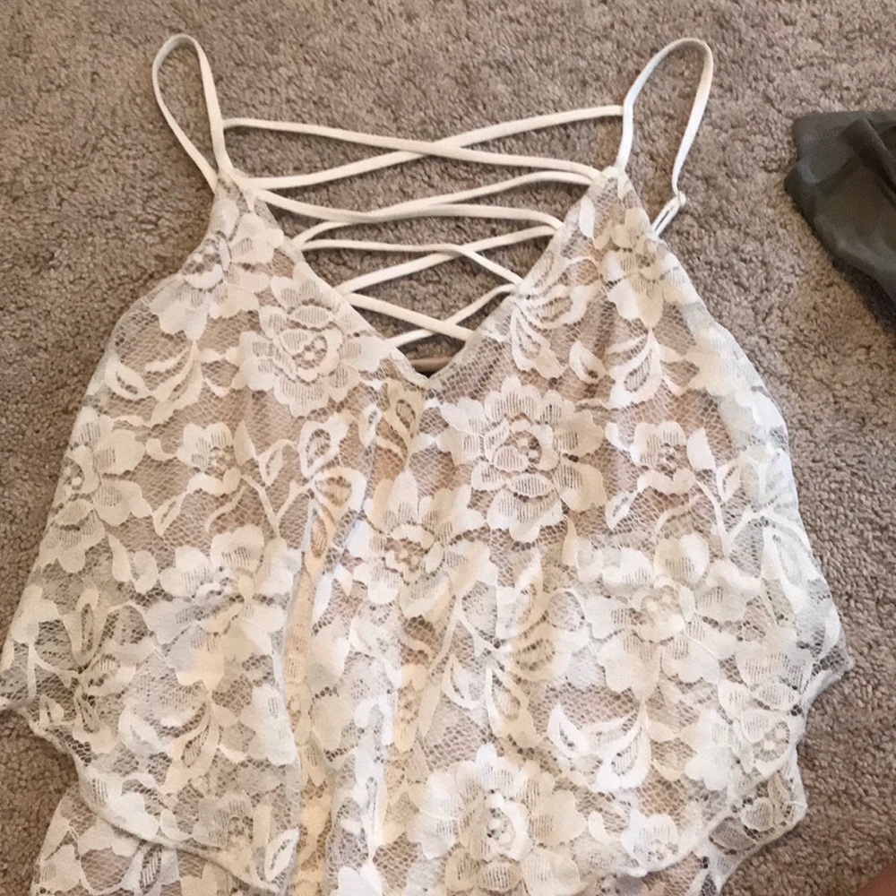 Express lace tank top